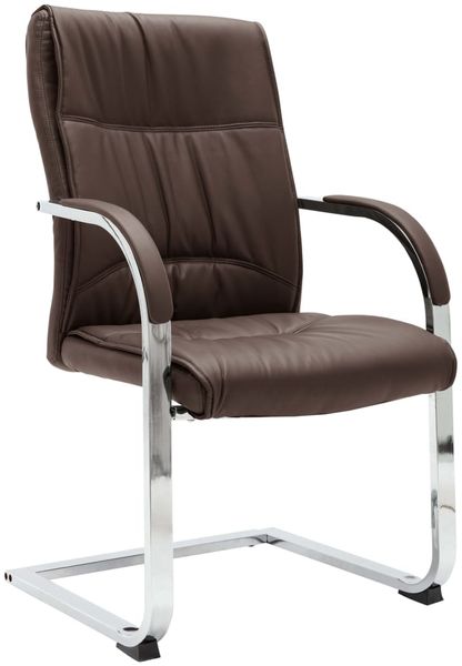 vidaXL Freischwinger Bürostuhl Braun Kunstleder [289343]