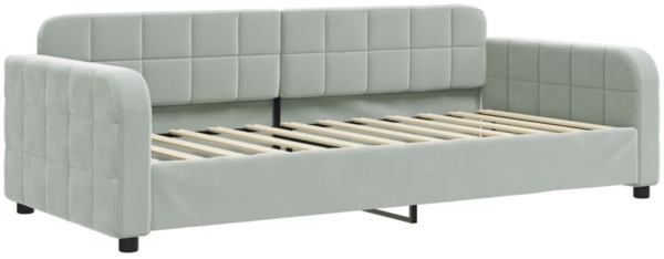 vidaXL Tagesbett Hellgrau 90x200 cm Samt 354058