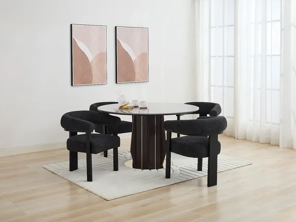 Vente-unique - LIVELIA Stuhl Stoff Grau - B 60 cm x H 78 cm x L 64 cm