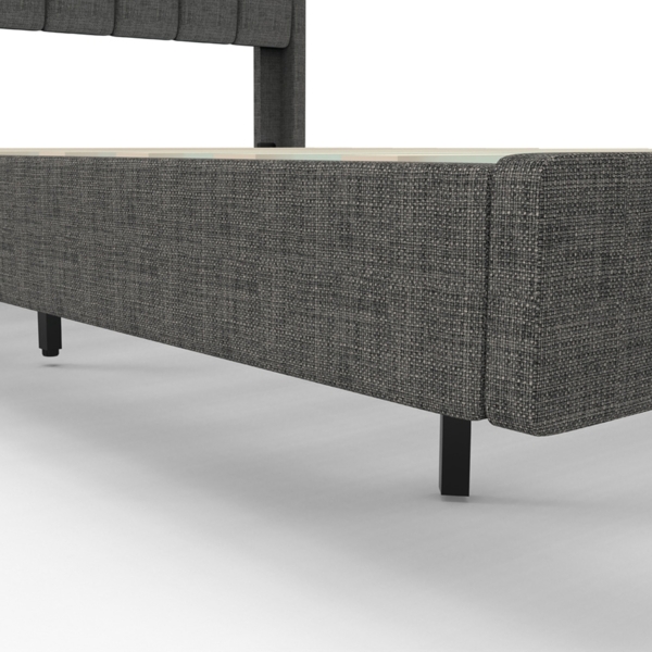 HOME DELUXE LED Bett MELURA Dunkelgrau - 180 x 200 cm Bild 4