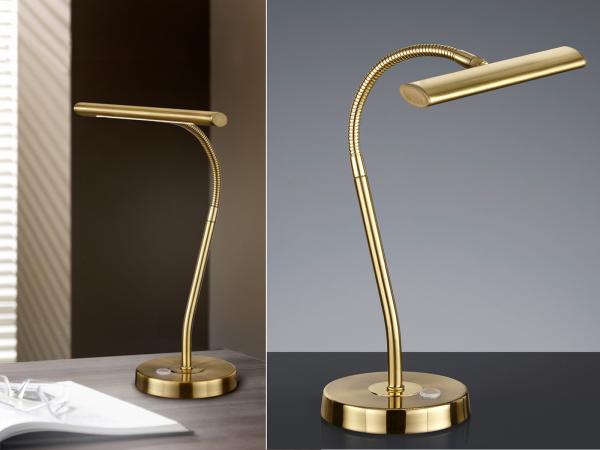 Exquisite 4 Watt LED Tischleuchte in Messing matt