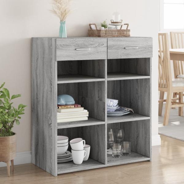 Highboard Grau Sonoma 80x42,5x93 cm Holzwerkstoff