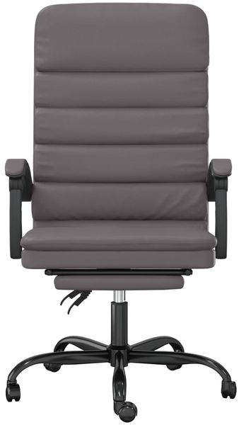 vidaXL Bürostuhl mit Massagefunktion Grau Kunstleder, Drehbar [349729] Bild 3