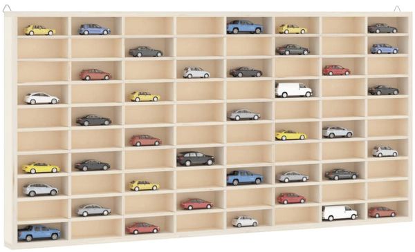 vidaXL Sammlervitrine aus Holz mit 80 Fächern 80x4,5x40,5cm 4017377