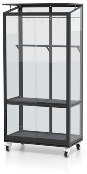 Vitavia Balkongewächshaus Polis 350 ESG, inkl. Rollfundament, schwarz
