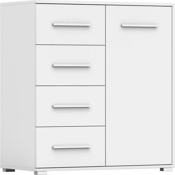 MOEBLO Kommode Irys mini 01 (Wohnzimmer Kommode Schlafzimmer Komodenschrank Highboard, 90cm 1D4S Sideboard), (B x H x T): 90x95x45 cm