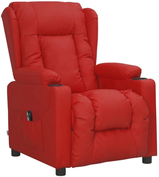 vidaXL Relaxsessel Elektrisch Weinrot Kunstleder 3098807