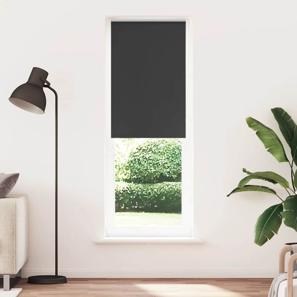 vidaXL Verdunkelungsrollo Schwarz 85x210 cm Stoffbreite 80,7 cm 4010917