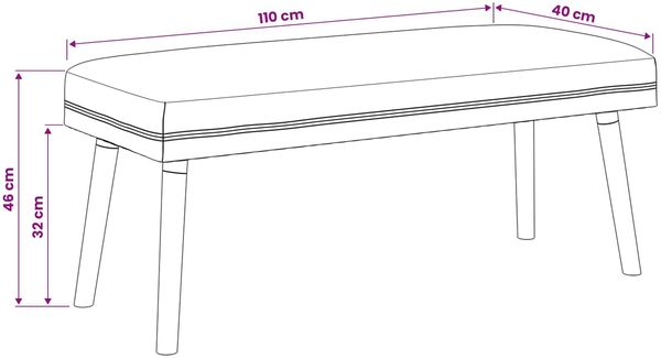 vidaXL Bank Uni Dunkelgrau 110 x 40 x 46 cm Bouclé 42038414 Bild 8