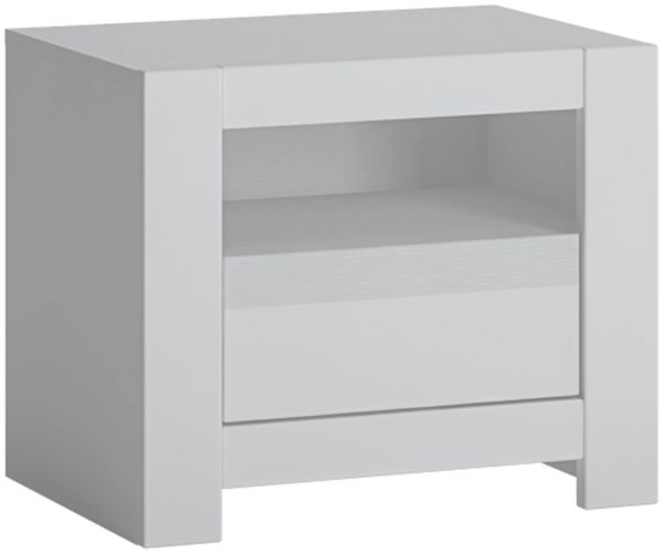 Nachtschrank mit Schubkasten weiß NAVA-129