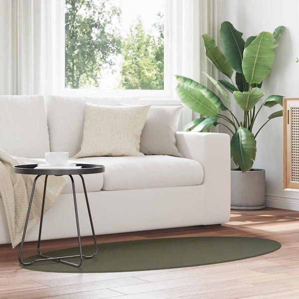 vidaXL Bereichsteppiche Oval HUARTE Waldgrün 80 x 150 cm 4103642