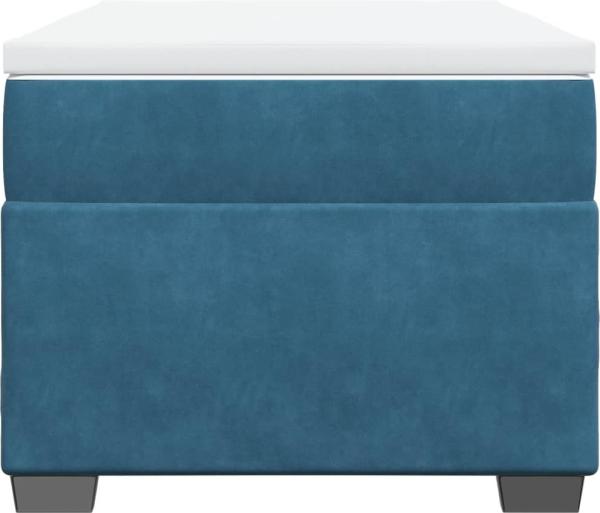 vidaXL Boxspringbett mit Matratze Dunkelblau 90x200 cm Samt 3285261 Bild 3