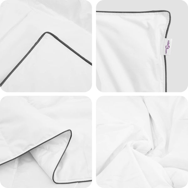 vidaXL Winterbettdecke mit Kissen 2 pcs Weiß Daunenfeder 3376188 Bild 6