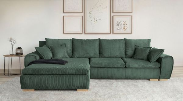 Home affaire Ecksofa Katja L-Form, B: 325 cm - OTTO. Verlässliche Qualität, Bettfunktion, Bettkasten & 4 Zierkissen