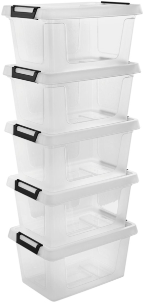 Gardissimo CLIP Aufbewahrungsbox Kunststoffbox Klarsichtbox Box rollbar