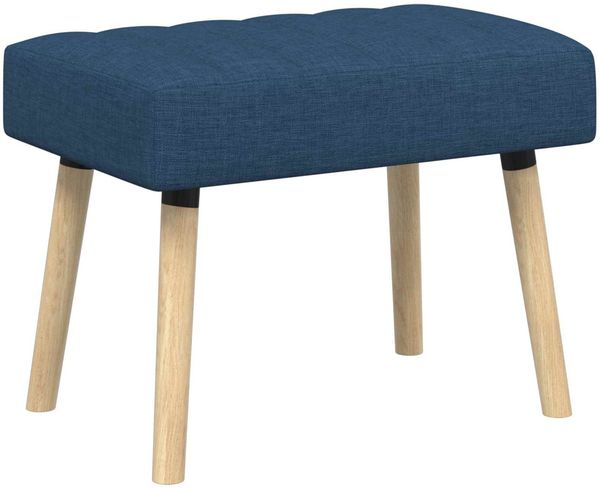 vidaXL Kanalgepolsterte Bank Blau 60 x 40 x 45 cm Stoff 42038467