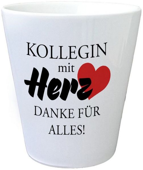 speecheese Blumentopf Kollegin mit Herz Danke für alles Blumentopf