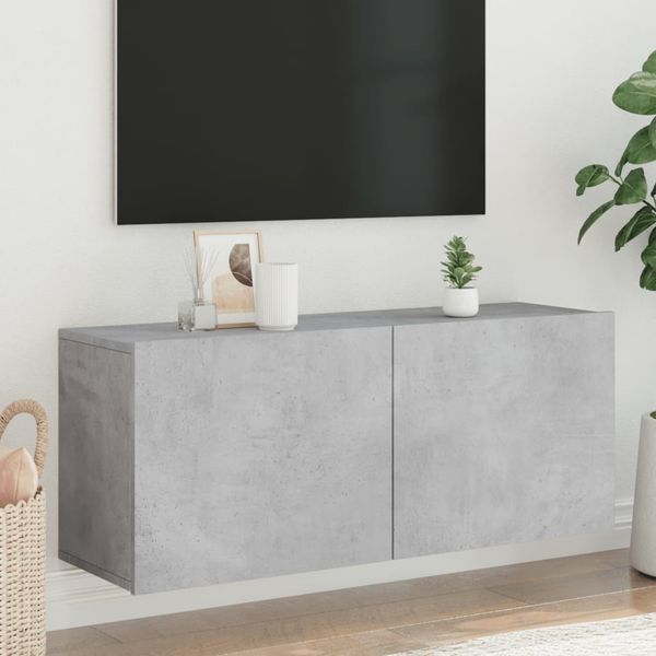 vidaXL TV-Wandschrank Betongrau 100x30x41 cm 836969