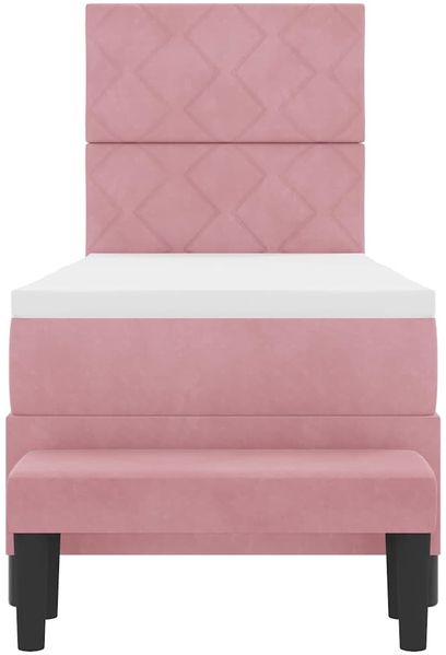vidaXL Boxspringbett mit Kopfteil Rosa 200 x 80 cm Samt 3344545 Bild 8