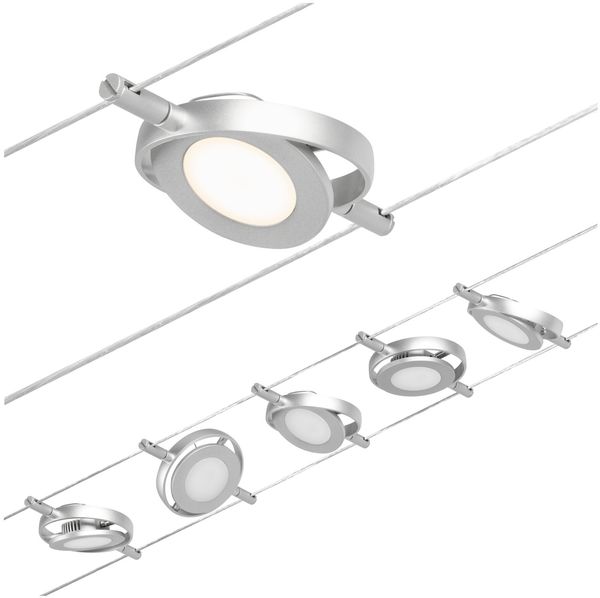 Paulmann No. 94414 Seilsystem RoundMac LED 5 Spots Chrom matt Chrom 3000K DC 60VA