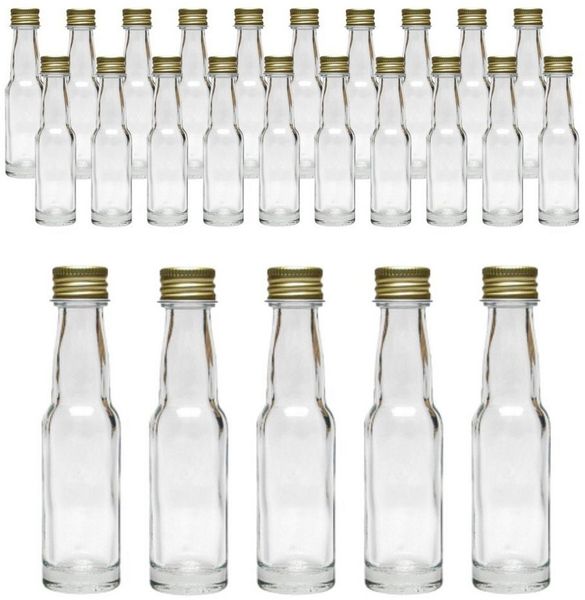 mikken Trinkflasche 25 Mini Likörflaschen 20 ml, 40 ml Glasflaschen Geschenkflaschen