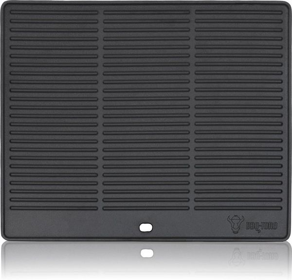 BBQ-Toro Grillplatte Gusseisen, 48,5 x 32 cm, BBQ Plancha pre-seasoned, Grillpfanne