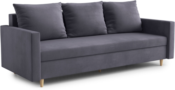 AX LIVING Hyden 3-Sitzer Sofa mit Schlaffunktion 222 cm breit in Grau Bild 1