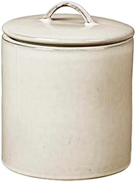 Broste Copenhagen Vorratsdose NORDIC SAND Dose mit Deckel 12 cm, Steingut mit reaktiver Glasur