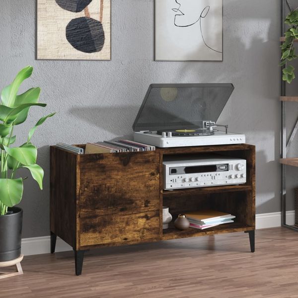 vidaXL Plattenschrank Räuchereiche 84,5x38x48 cm Holzwerkstoff 831954