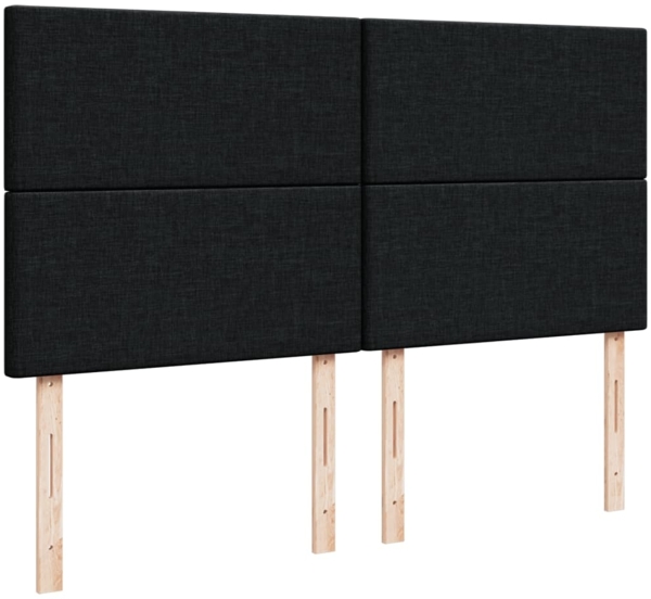 vidaXL Boxspringbett mit Matratze Schwarz 180x200 cm Stoff 3294430 Bild 8