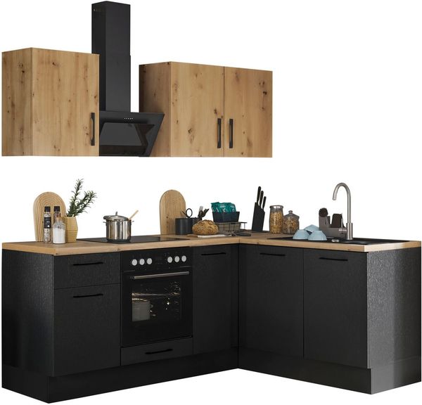 BASIC by Balculina Winkelküche Turin, Stellbreite 210x175 cm, wahlweise mit E-Geräten