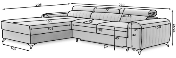 Eltap Grayson Ecksofa (Sola 18)Seite links Bild 2