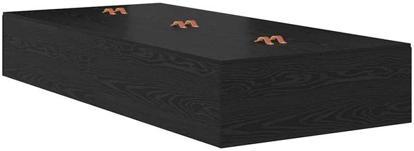 vidaXL Aufbewahrungsbettgestell Schwarz Eichen-Optik 90 x 190 cm 3335406 Bild 8