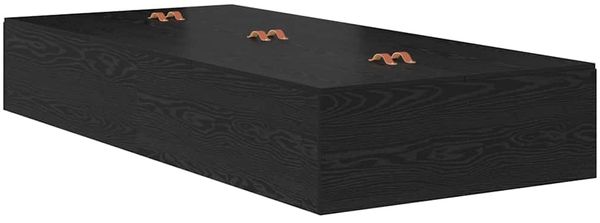 vidaXL Aufbewahrungsbettgestell Schwarz Eichen-Optik 90 x 190 cm 3335406 Bild 5