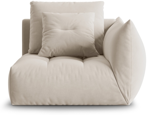 Micadoni Eckmodul Bloom Rechts Samt Casino Ecru