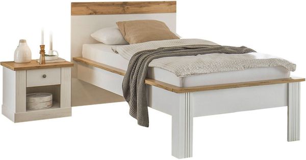 Home affaire Schlafzimmer-Set Westminster, Bett Breite Liegefläche 90 oder 140cm und 1 Nachtkommode
