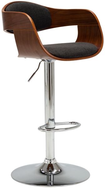 vidaXL Barhocker Grau Bugholz und Stoff 283119