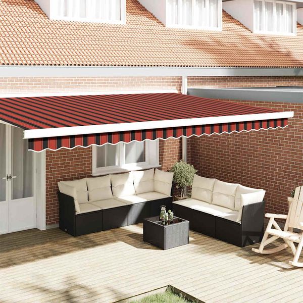 vidaXL Markisenschürzen-Ersatz Orange / Schwarz / Gelb 480 x 20 cm 42000699