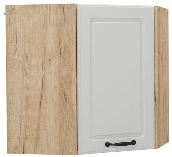 Eckhängeschrank R-Line Weiß Landhaus 57 cm Vicco