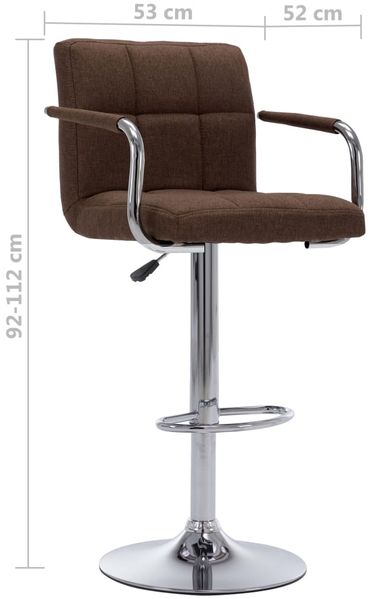 vidaXL Barhocker Braun Stoff [283412] Bild 7