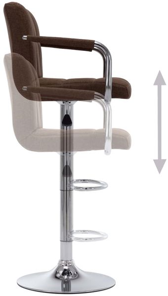 vidaXL Barhocker Braun Stoff [283412] Bild 5