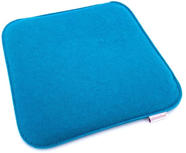 heimtexland Â® Sitzkissen Set Filz Stuhlkissen Stuhlauflage Filzkissen Stuhl Polster Kissen Typ631 2er Set 35 x 35 cm Eckig Aqua Blau