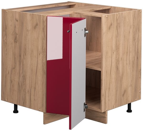 Eckunterschrank Fame-Line Bordeaux Hochglanz 80.5 cm ohne Arbeitsplatte Vicco Bild 4