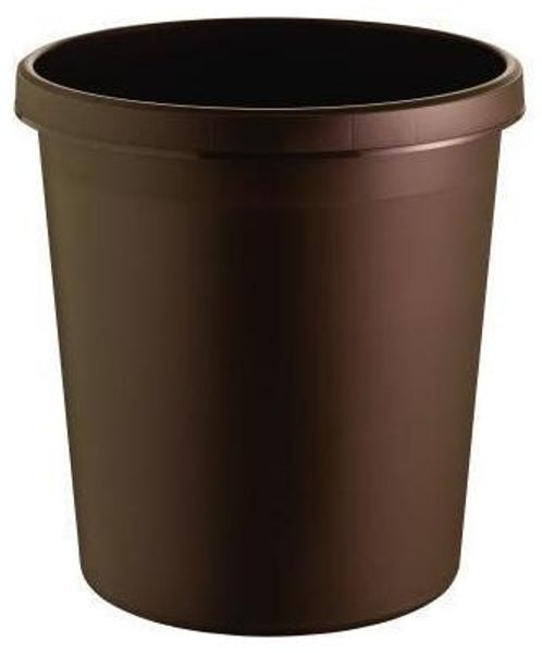 Han 'Grip' Papierkorb Grip, mit umlaufendem Griffrand und 2 Griffmulden, 18 Liter, Braun
