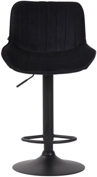 2er Set Barhocker Lentini, drehbar, Schwarz, Schwarz, Samt Bild 5