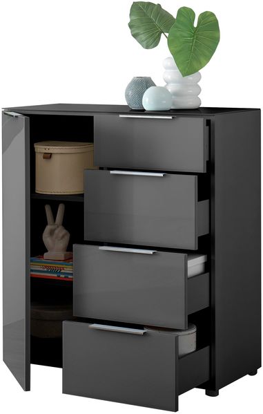 Kommode >Sean< in Anthrazit, - 90x99x40 cm ( BxHxT) Bild 5