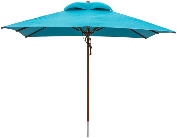 Ohne Teleskop | Himmelblau - anndora Sonnenschirm Gartenschirm 3x3 m eckig Himmelblau Winddach UV-Schutz