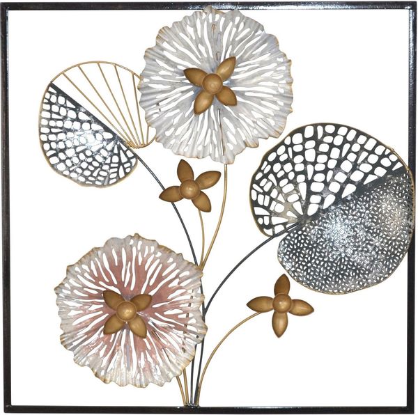 Florales Metallbild "Roland" 50x50 cm
