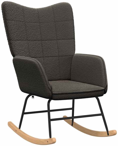 vidaXL Schaukelstuhl Dunkelgrau Sherpa-Stoff 42001786