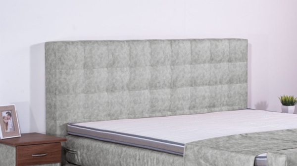 Meisterbetten Boxspringbett Luis 180x200 in MS-Silver Grey, Matratzenbezug Nano, Komfortschaum-Topper Bild 4